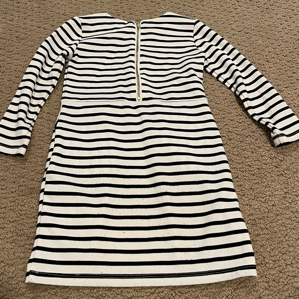 H&M Little Girls long sleeve Dress Youth2-4, black and white stripe